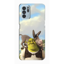 Чохол з мультфільмом Шрек на Oppo Reno6 Z – Шрек і осел