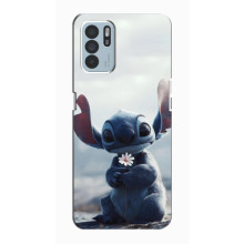 Чехол с рисунком Стич для Oppo Reno6 Z – Стич с цветочком