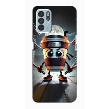 Чехол с мемом Тралалело тралала на Oppo Reno6 Z (Капучино асасино)