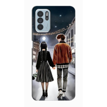 Чехол с дизайном Венздей 2 на Oppo Reno6 Z – Уэнсдей и Тайлер