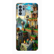 Чохол з картинками Майнкрафт для OPPO Reno6 Z – Місто Майнкрафт