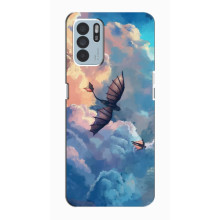 Чохол з принтом дракон Беззубик OPPO Reno6 Z (Беззубик в небі)