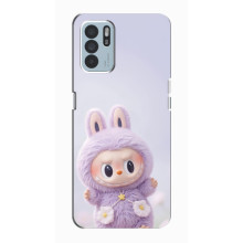 Чохол з принтом Лабубу для Oppo Reno6 Z – Фіолетовий Лабубу