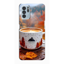 Чехол с уникальным дизайном «Осень с кофе» для Oppo Reno6 Z – Кофе на природе