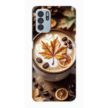 Чехол с уникальным дизайном «Осень с кофе» для Oppo Reno6 Z – Пряный кофе