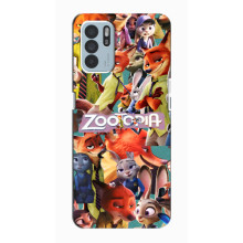 Силіконовий чохол з принтом Зоотрополіс для Oppo Reno6 Z – Колаж героїв
