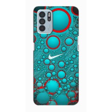 Силиконовый Чехол на Oppo Reno6 Z с картинкой Nike (Найк зеленый)