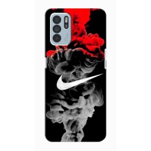 Силіконовый Чохол на Oppo Reno6 Z з картинкою НАЙК – Nike дим