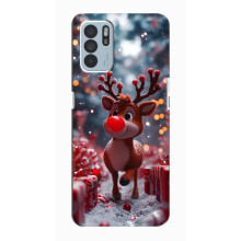 Яскравий чохол для Oppo Reno6 Z з Зимові Оленята – Олень серед подарунків