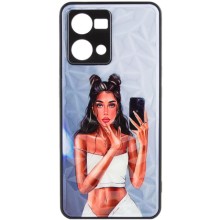 TPU+PC чохол Prisma Ladies для Oppo Reno 7 4G – Black in White