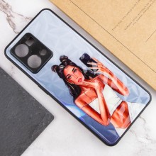 TPU+PC чехол Prisma Ladies для Oppo Reno 7 4G – Black in White