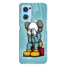 Чохли для Oppo Reno7 4G - Bearbrick Louis Vuitton (PREMIUMPrint) (Плач Bearbrick)