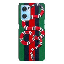 Чохли  GUCCI для Оппо Рено 7 (4G) (AlphaPrint) (Gucci змія)