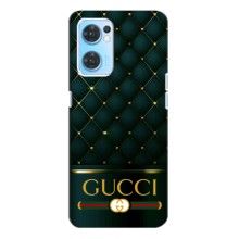 Чохли  GUCCI для Оппо Рено 7 (4G) (AlphaPrint) (Текстура Гуччі)