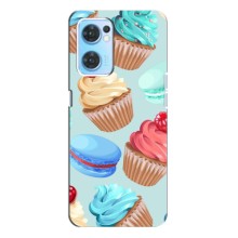 Чохли з фруктами для Oppo Reno7 4G (VPrint) (Кексики)