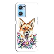 Чохли з картинкою Лисичка для Oppo Reno7 4G (VPrint) (Весела лисичка)