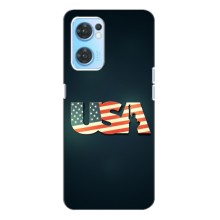 Чехол Флаг USA для Oppo Reno7 4G – USA