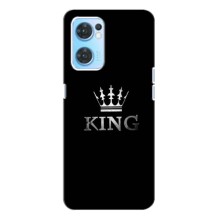 Чохол (Корона на чорному фоні) для Оппо Рено 7 (4G) – KING