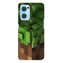 Чохол Майнкрафт на Oppo Reno7 4G (AlphaPrint) Minecraft (текстура Майнкрафт)