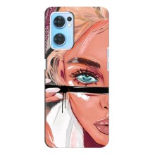 Чохол з друком для Oppo Reno7 4G - (Мода) (AlphaPrint) (Макіяж)