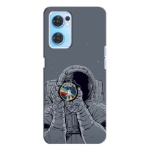 Чохол NASA для Oppo Reno7 4G (AlphaPrint) (Космонавт фото)