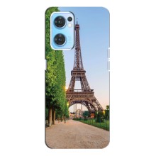 Чохол Ейфелева Вежа Oppo Reno7 4G - (AlphaPrint) (Дорога до Парижу)
