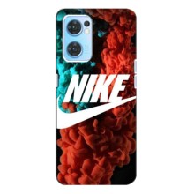 Чохол для Oppo Reno7 4G - з принтом Найк (AlphaPrint) (Димчастий найк)