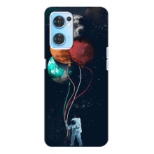 Космические Чехлы для Оппо Рено 7 (4G) (VPrint) (Планети кульки)