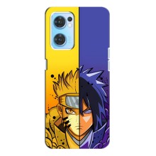 Купить Чехлы на телефон с принтом Anime для Оппо Рено 7 (4G) – Naruto Vs Sasuke