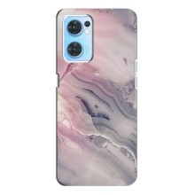Мраморний чехол на Oppo Reno7 4G (VPrint) (Пурпурний Мрамор)