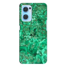 Мраморний чехол на Oppo Reno7 4G (VPrint) (Салатовий Мрамор)