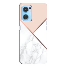 Мраморний чехол на Oppo Reno7 4G (VPrint) (Тройний мрамор)