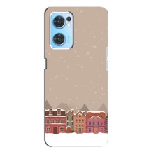 Новорічні, Святкові Чохли для Oppo Reno7 4G - 2024 год (Зимове місто)