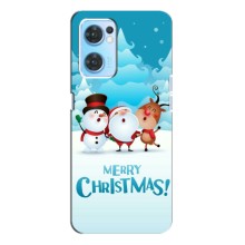 Різдвяні Чохли для Oppo Reno7 4G (VPrint) (Merry Christmas)