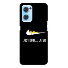 Силиконовый Чехол на Oppo Reno7 4G с картинкой Nike (Later)