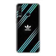 Чохли Адидас для Huawei P30 Lite (AlphaPrint) (Адідас з полосами)