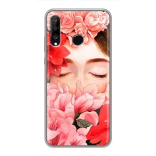 Чехлы (ART) Цветы на Huawei P30 Lite (VPrint) (Глаза в цветах)