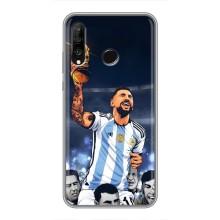 Чехлы для Huawei P30 Lite (Leo чемпион) (AlphaPrint) (Месси с кубком)