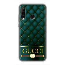 Чохли  GUCCI для Хуавей P30 Лайт / Нова 4е (AlphaPrint) (Текстура Гуччі)