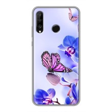 Чехлы с Цветами для Huawei P30 Lite (VPrint) (Бабочка на цветочке)