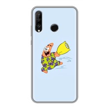 Чехлы с Патриком на Huawei P30 Lite (Патрик с подушкой)