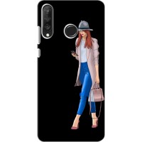 Чехол с картинкой Модные Девчонки Huawei P30 Lite – Девушка со смартфоном