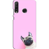 Бампер для Huawei P30 Lite с картинкой "Песики" (Собака на розовом)