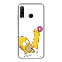 Чjхол з Сімпсонами для Huawei P30 Lite (VPrint) (Гомер з пончиком)