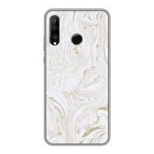 Мраморний чехол на Huawei P30 Lite (VPrint) (Білий мрамор)