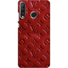 Текстурный Чехол Louis Vuitton для Хуавей П30 Лайт (Красный ЛВ)