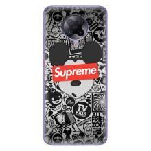 Чехол с Брендами одежды на Поко Ф2 Про – Supreme Маус