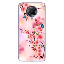 Чохол з картинкою Сакури на Xiaomi POCO F2 Pro – Метелики на сакурі