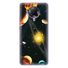 Чехол (ТПУ) с планетами на Xiaomi POCO F2 Pro – Вид с космоса