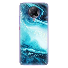 Мраморный чехол на Xiaomi POCO F2 Pro (VPrint) (Голубой мрамор)
